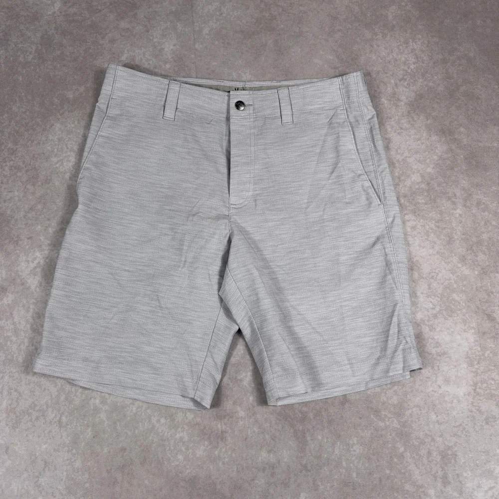 Callaway Golf Shorts Performance Stretch Chevron Textured 32 Grey Mens Active‎